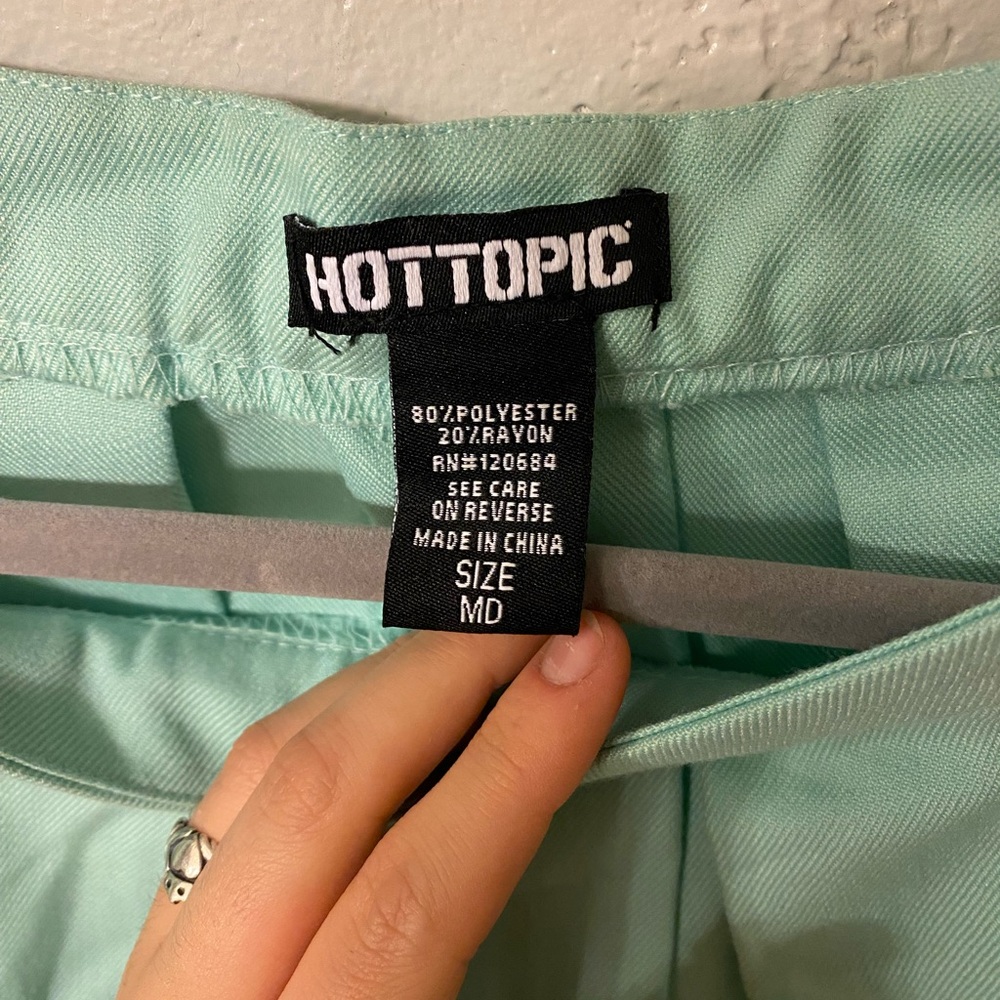 Hot topic teal/mint pleated skirt size M